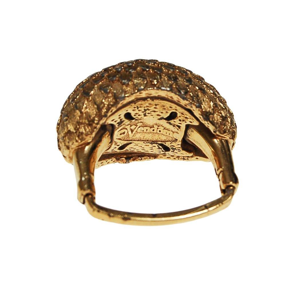 Vendome Gold Feather Ring by Vendome - Vintage Meet Modern Vintage Jewelry - Chicago, Illinois - #oldhollywoodglamour #vintagemeetmodern #designervintage #jewelrybox #antiquejewelry #vintagejewelry