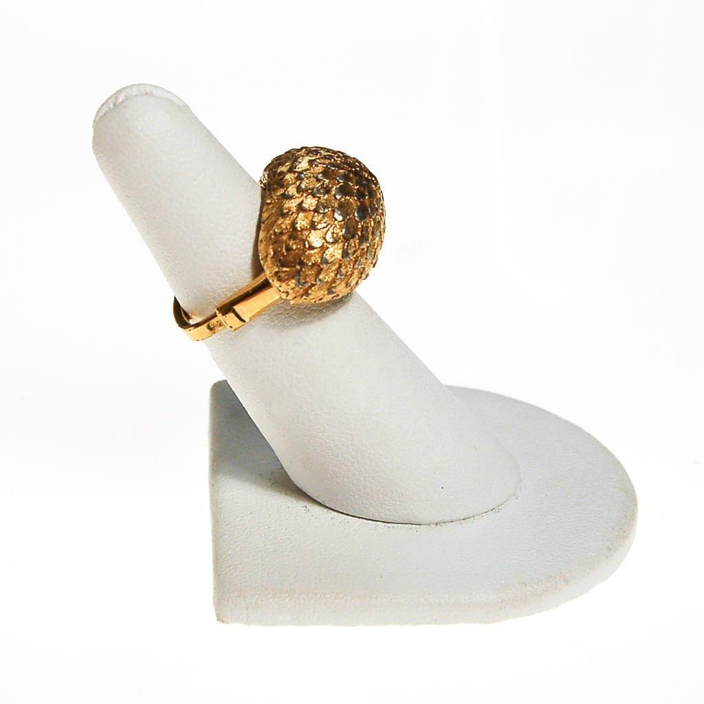 Vendome Gold Feather Ring by Vendome - Vintage Meet Modern Vintage Jewelry - Chicago, Illinois - #oldhollywoodglamour #vintagemeetmodern #designervintage #jewelrybox #antiquejewelry #vintagejewelry