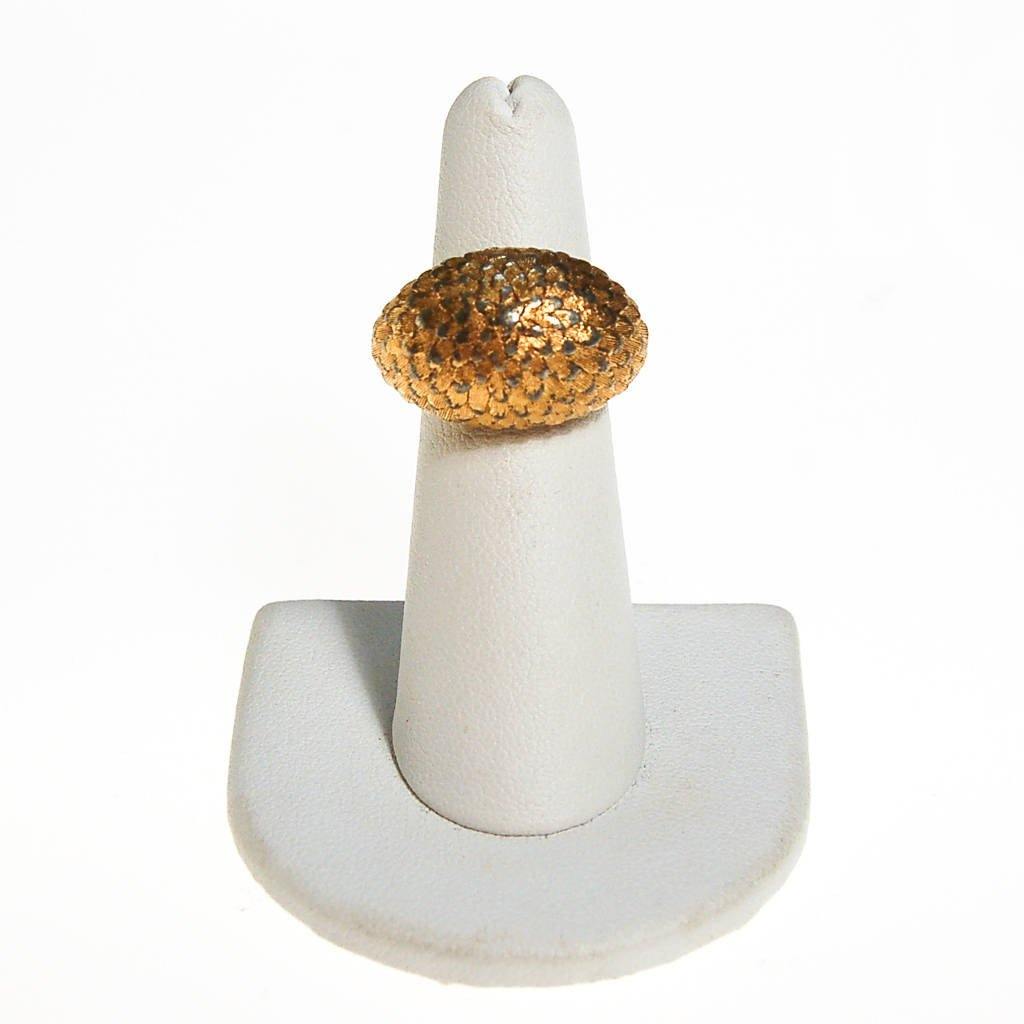 Vendome Gold Feather Ring by Vendome - Vintage Meet Modern Vintage Jewelry - Chicago, Illinois - #oldhollywoodglamour #vintagemeetmodern #designervintage #jewelrybox #antiquejewelry #vintagejewelry