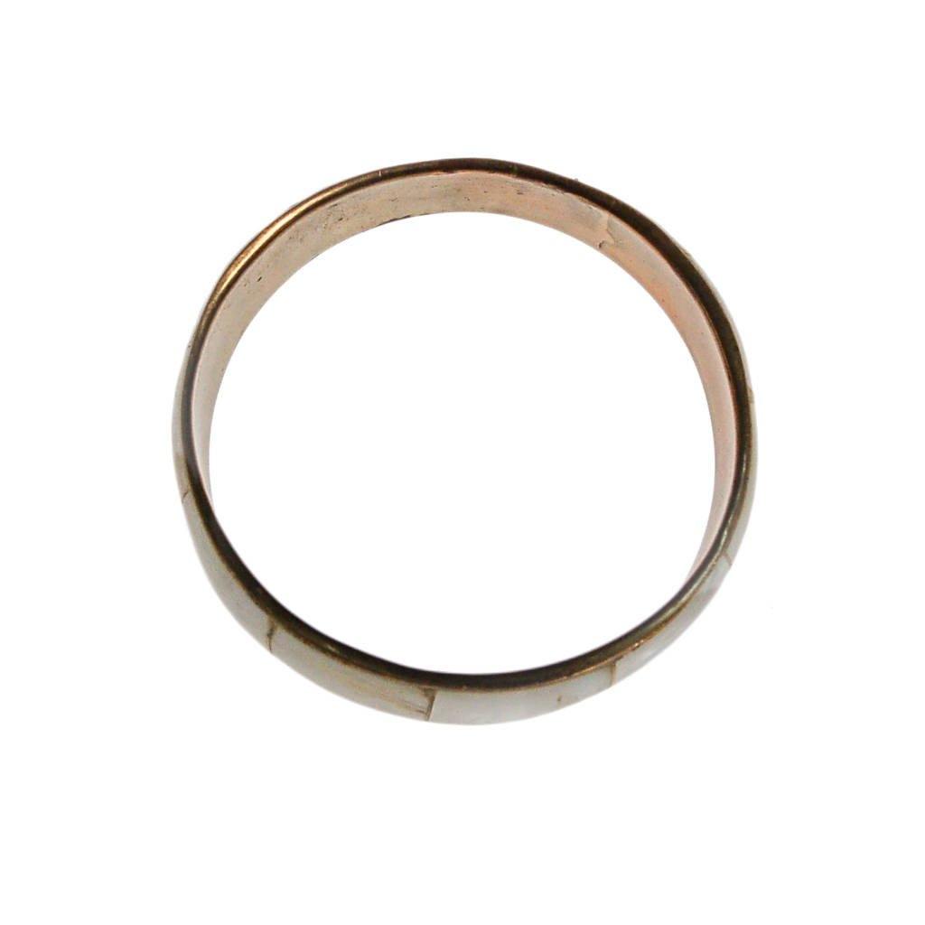 Mother of Pearl Brass Bangle Bracelet by 1970s - Vintage Meet Modern Vintage Jewelry - Chicago, Illinois - #oldhollywoodglamour #vintagemeetmodern #designervintage #jewelrybox #antiquejewelry #vintagejewelry