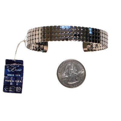 Whiting and Davis Silver Mesh Cuff Bracelet by Whiting and Davis - Vintage Meet Modern Vintage Jewelry - Chicago, Illinois - #oldhollywoodglamour #vintagemeetmodern #designervintage #jewelrybox #antiquejewelry #vintagejewelry