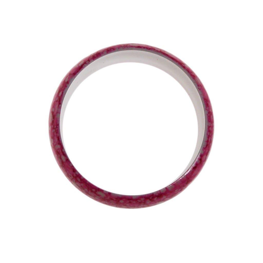 Pink and White Speckled Wide Bangle Bracelet by 1980s - Vintage Meet Modern Vintage Jewelry - Chicago, Illinois - #oldhollywoodglamour #vintagemeetmodern #designervintage #jewelrybox #antiquejewelry #vintagejewelry