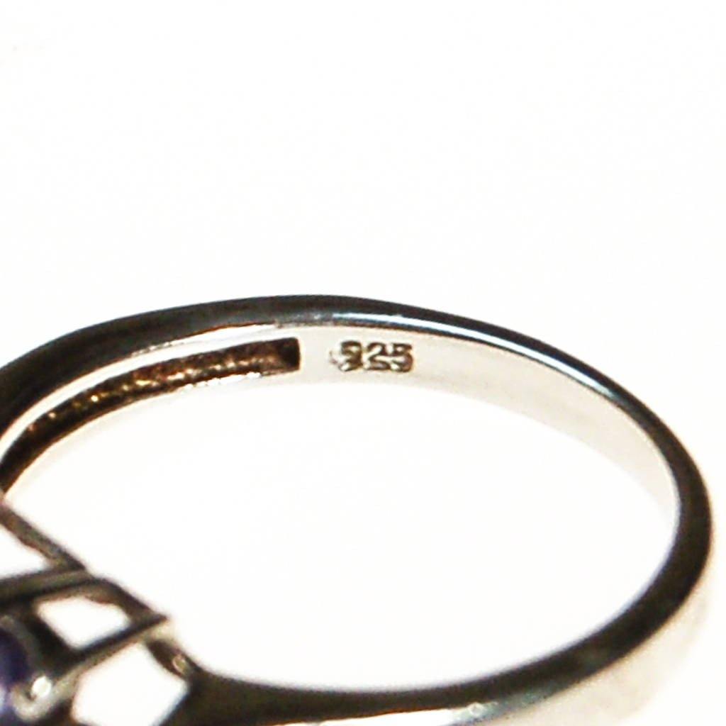 Amethyst and Tanzanite Gemstone Ring, Sterling Silver by unsigned - Vintage Meet Modern Vintage Jewelry - Chicago, Illinois - #oldhollywoodglamour #vintagemeetmodern #designervintage #jewelrybox #antiquejewelry #vintagejewelry