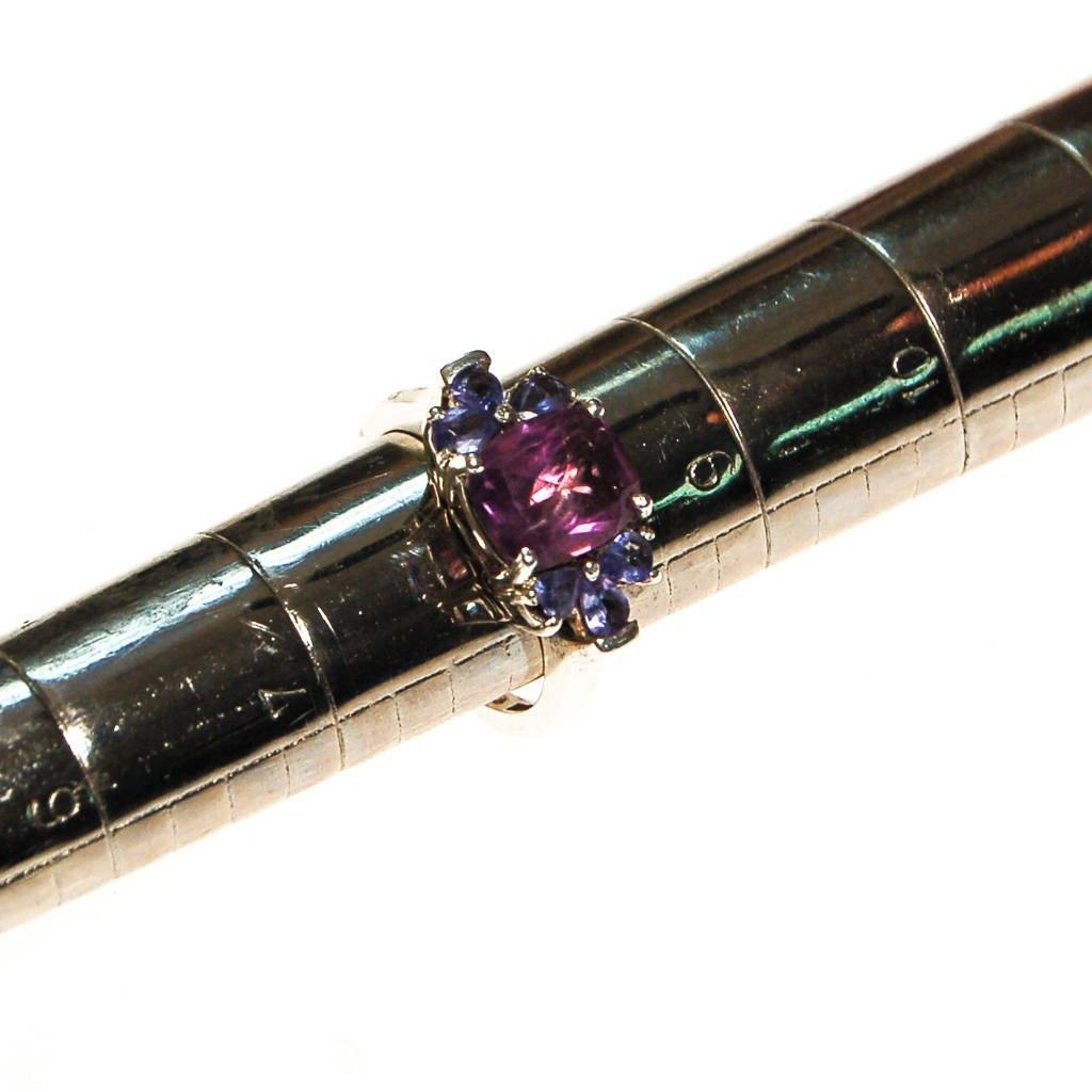 Amethyst and Tanzanite Gemstone Ring, Sterling Silver by unsigned - Vintage Meet Modern Vintage Jewelry - Chicago, Illinois - #oldhollywoodglamour #vintagemeetmodern #designervintage #jewelrybox #antiquejewelry #vintagejewelry