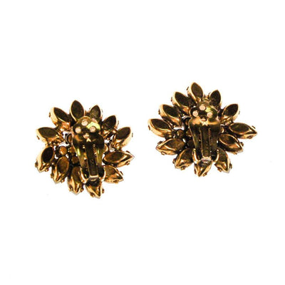 Weiss Rhinestone Daisy Earrings by Weiss - Vintage Meet Modern Vintage Jewelry - Chicago, Illinois - #oldhollywoodglamour #vintagemeetmodern #designervintage #jewelrybox #antiquejewelry #vintagejewelry
