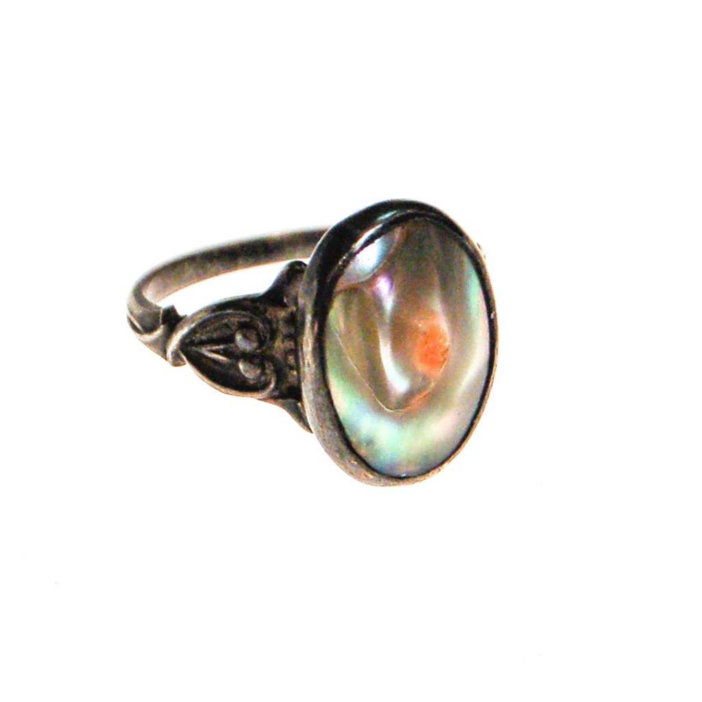 Art Nouveau Blister Pearl Ring