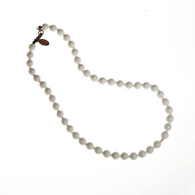 Miriam Haskell Milk Glass Beaded Necklace by Miriam Haskell - Vintage Meet Modern Vintage Jewelry - Chicago, Illinois - #oldhollywoodglamour #vintagemeetmodern #designervintage #jewelrybox #antiquejewelry #vintagejewelry
