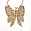 DEC Delizza and Elster Butterfly Pendant Necklace, Massive, Articulated, Gold Wings, Designer by DEC Delizza and Elster - Vintage Meet Modern Vintage Jewelry - Chicago, Illinois - #oldhollywoodglamour #vintagemeetmodern #designervintage #jewelrybox #antiquejewelry #vintagejewelry