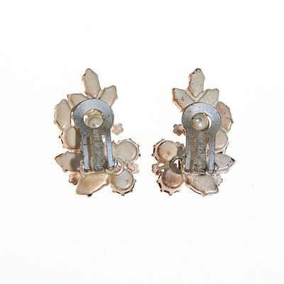 Pastel Rhinestone Earrings, Pink, Purple, Light Blue, Clip On, Made in Austria, White Metal Setting by unsigned - Vintage Meet Modern Vintage Jewelry - Chicago, Illinois - #oldhollywoodglamour #vintagemeetmodern #designervintage #jewelrybox #antiquejewelry #vintagejewelry