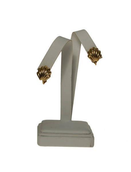 Napier Gold Shell Earrings by Napier - Vintage Meet Modern Vintage Jewelry - Chicago, Illinois - #oldhollywoodglamour #vintagemeetmodern #designervintage #jewelrybox #antiquejewelry #vintagejewelry