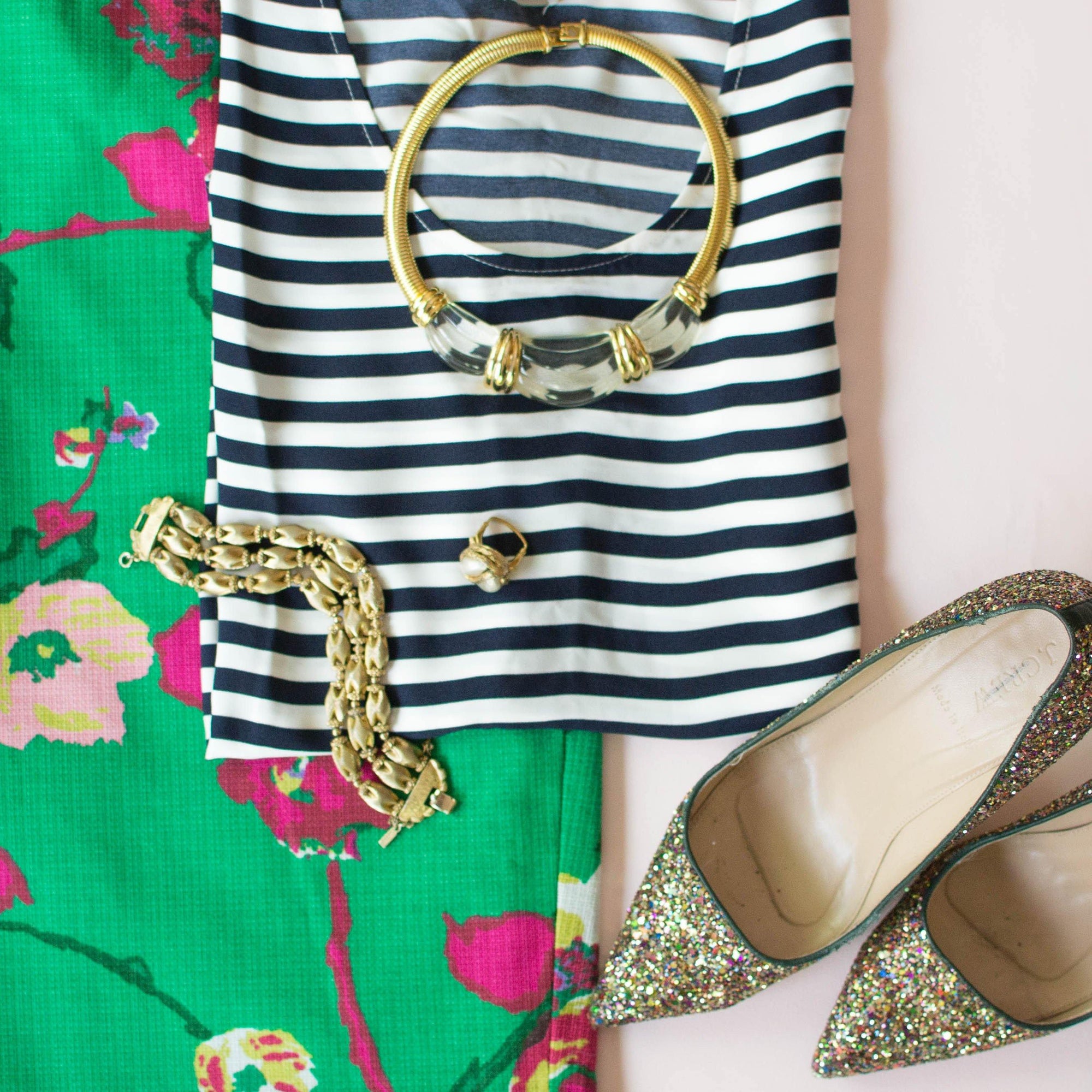 Rare Givenchy Couture Lucite and Gold Collar Necklace by Givenchy - Vintage Meet Modern Vintage Jewelry - Chicago, Illinois - #oldhollywoodglamour #vintagemeetmodern #designervintage #jewelrybox #antiquejewelry #vintagejewelry