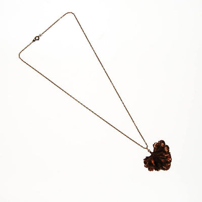Copper Ginkgo Leaf Necklace by unsigned - Vintage Meet Modern Vintage Jewelry - Chicago, Illinois - #oldhollywoodglamour #vintagemeetmodern #designervintage #jewelrybox #antiquejewelry #vintagejewelry