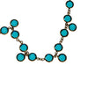 Crystal Bead Necklace, Aqua Bezel Set by unsigned - Vintage Meet Modern Vintage Jewelry - Chicago, Illinois - #oldhollywoodglamour #vintagemeetmodern #designervintage #jewelrybox #antiquejewelry #vintagejewelry