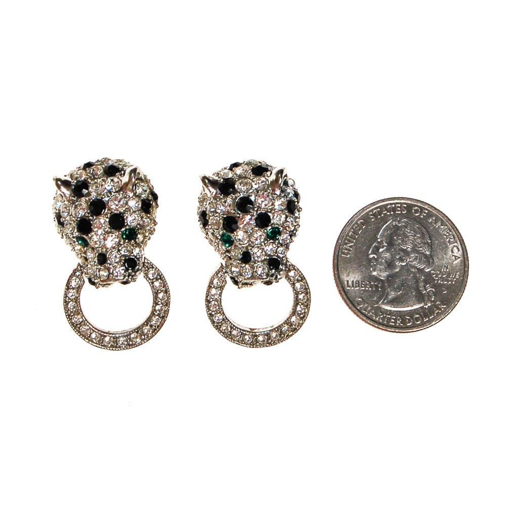 Kenneth Jay Lane Duchess Collection Panther Earrings by Kenneth Jay Lane - Vintage Meet Modern Vintage Jewelry - Chicago, Illinois - #oldhollywoodglamour #vintagemeetmodern #designervintage #jewelrybox #antiquejewelry #vintagejewelry