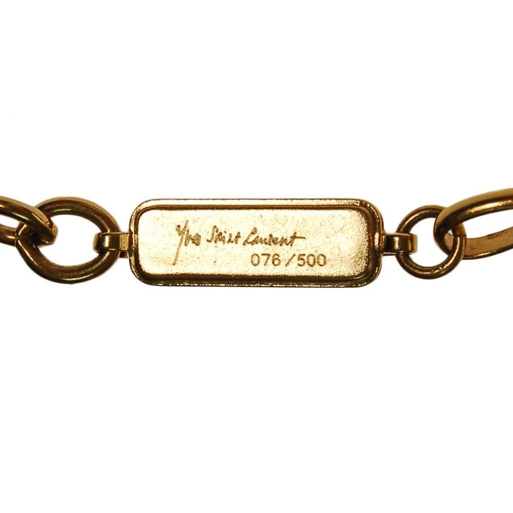 Rare Yves Saint Laurent Gold and Gunmetal Modernist Statement Necklace, Signed Number by Yves Saint Laurent - Vintage Meet Modern Vintage Jewelry - Chicago, Illinois - #oldhollywoodglamour #vintagemeetmodern #designervintage #jewelrybox #antiquejewelry #vintagejewelry