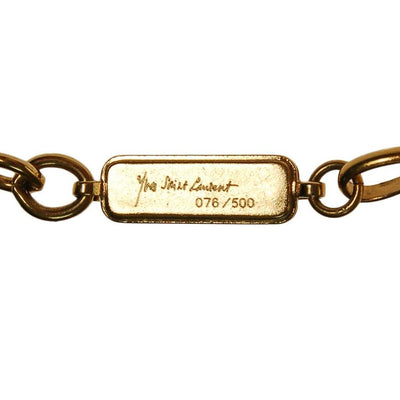 Rare Yves Saint Laurent Gold and Gunmetal Modernist Statement Necklace, Signed Number by Yves Saint Laurent - Vintage Meet Modern Vintage Jewelry - Chicago, Illinois - #oldhollywoodglamour #vintagemeetmodern #designervintage #jewelrybox #antiquejewelry #vintagejewelry