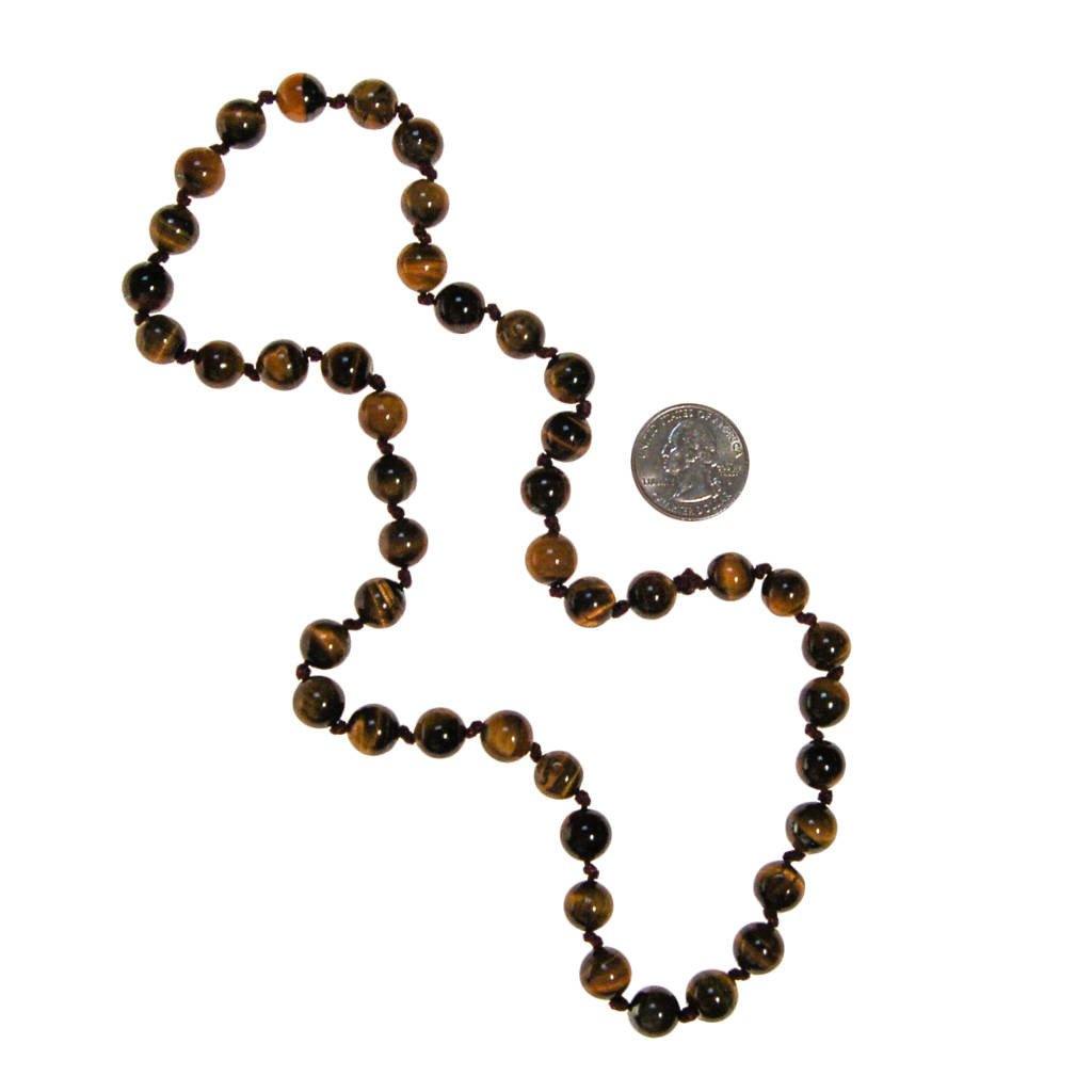 Tigers Eye Beaded Necklace by unsigned - Vintage Meet Modern Vintage Jewelry - Chicago, Illinois - #oldhollywoodglamour #vintagemeetmodern #designervintage #jewelrybox #antiquejewelry #vintagejewelry