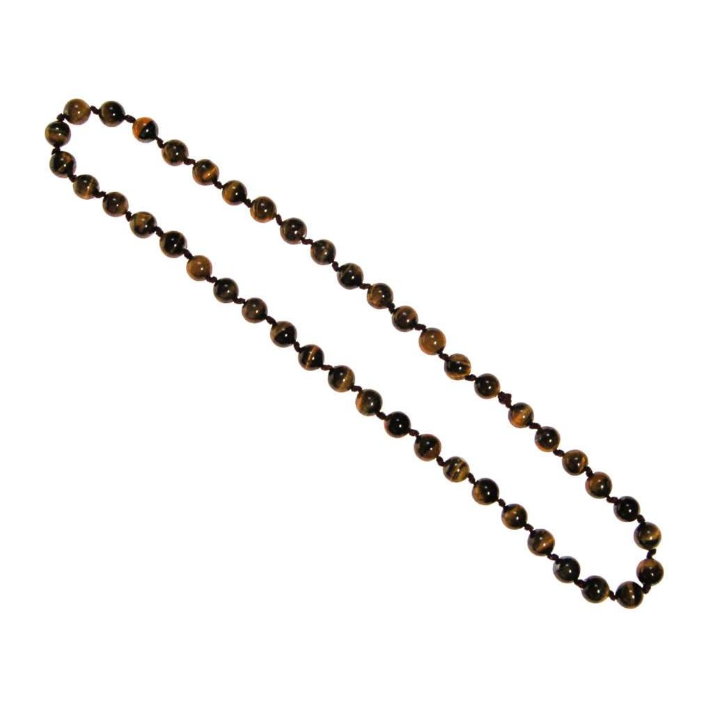 Tigers Eye Beaded Necklace by unsigned - Vintage Meet Modern Vintage Jewelry - Chicago, Illinois - #oldhollywoodglamour #vintagemeetmodern #designervintage #jewelrybox #antiquejewelry #vintagejewelry
