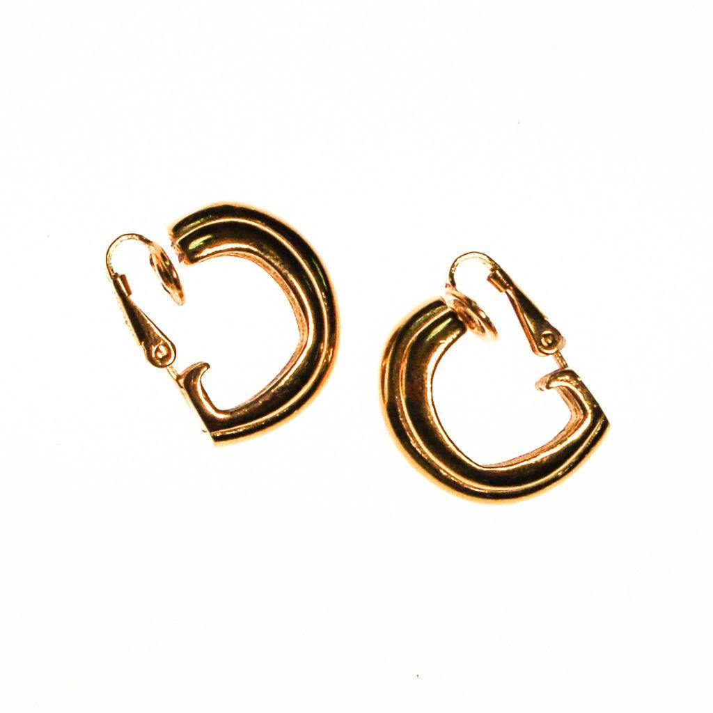 Crown Trifari Gold Ribbed Hoop Earrings by Crown Trifari - Vintage Meet Modern Vintage Jewelry - Chicago, Illinois - #oldhollywoodglamour #vintagemeetmodern #designervintage #jewelrybox #antiquejewelry #vintagejewelry