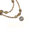 Crown Trifari Gold Station Necklace by crown trifari - Vintage Meet Modern Vintage Jewelry - Chicago, Illinois - #oldhollywoodglamour #vintagemeetmodern #designervintage #jewelrybox #antiquejewelry #vintagejewelry