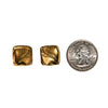 Crown Trifari Gold Tone Petite Square Earrings by Crown Trifari - Vintage Meet Modern Vintage Jewelry - Chicago, Illinois - #oldhollywoodglamour #vintagemeetmodern #designervintage #jewelrybox #antiquejewelry #vintagejewelry