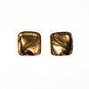 Crown Trifari Gold Tone Petite Square Earrings by Crown Trifari - Vintage Meet Modern Vintage Jewelry - Chicago, Illinois - #oldhollywoodglamour #vintagemeetmodern #designervintage #jewelrybox #antiquejewelry #vintagejewelry
