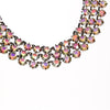 Triple Strand Aurora Borealis Bezel Set Crystal Beaded Necklace by Aurora Borealis - Vintage Meet Modern Vintage Jewelry - Chicago, Illinois - #oldhollywoodglamour #vintagemeetmodern #designervintage #jewelrybox #antiquejewelry #vintagejewelry