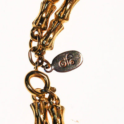 Vintage Diane von Furstenberg Gold Bamboo Link Necklace by Diane von Furstenberg - Vintage Meet Modern Vintage Jewelry - Chicago, Illinois - #oldhollywoodglamour #vintagemeetmodern #designervintage #jewelrybox #antiquejewelry #vintagejewelry