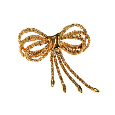 Gold Bow Brooch by Unsigned Beauty - Vintage Meet Modern Vintage Jewelry - Chicago, Illinois - #oldhollywoodglamour #vintagemeetmodern #designervintage #jewelrybox #antiquejewelry #vintagejewelry