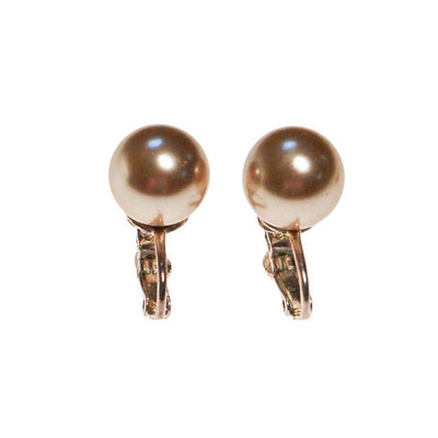 Champagne Pearl Earrings by 1980s - Vintage Meet Modern Vintage Jewelry - Chicago, Illinois - #oldhollywoodglamour #vintagemeetmodern #designervintage #jewelrybox #antiquejewelry #vintagejewelry