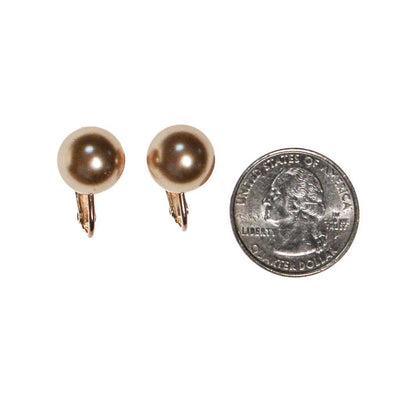 Champagne Pearl Earrings by 1980s - Vintage Meet Modern Vintage Jewelry - Chicago, Illinois - #oldhollywoodglamour #vintagemeetmodern #designervintage #jewelrybox #antiquejewelry #vintagejewelry