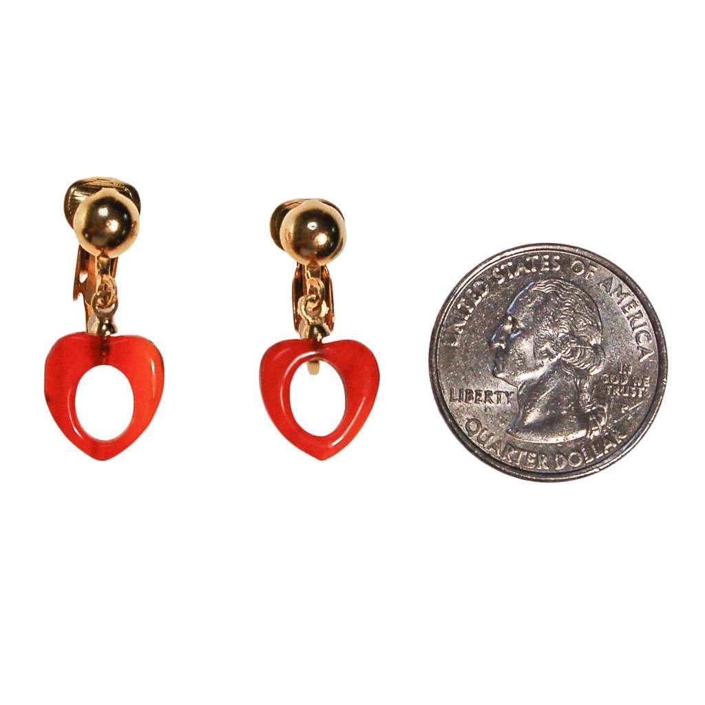 Diane von Furstenberg Carnelian Heart Earrings by Diane von Furstenberg - Vintage Meet Modern Vintage Jewelry - Chicago, Illinois - #oldhollywoodglamour #vintagemeetmodern #designervintage #jewelrybox #antiquejewelry #vintagejewelry