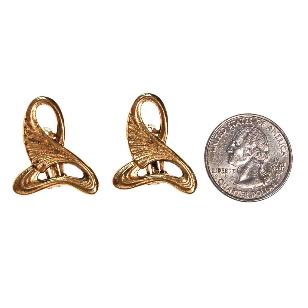 Diane von Furstenberg Egyptian Revival Gold Earrings by Diane von Furstenberg - Vintage Meet Modern Vintage Jewelry - Chicago, Illinois - #oldhollywoodglamour #vintagemeetmodern #designervintage #jewelrybox #antiquejewelry #vintagejewelry