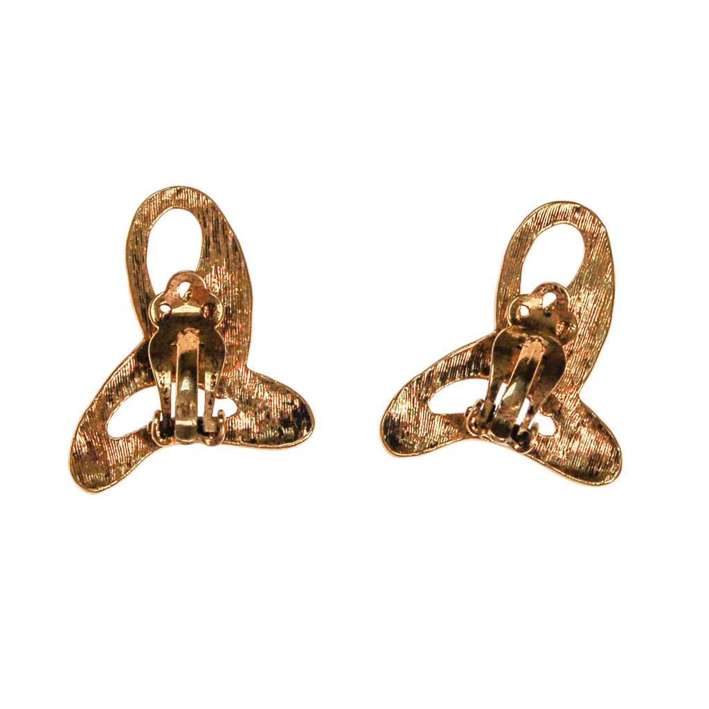Diane von Furstenberg Egyptian Revival Gold Earrings by Diane von Furstenberg - Vintage Meet Modern Vintage Jewelry - Chicago, Illinois - #oldhollywoodglamour #vintagemeetmodern #designervintage #jewelrybox #antiquejewelry #vintagejewelry