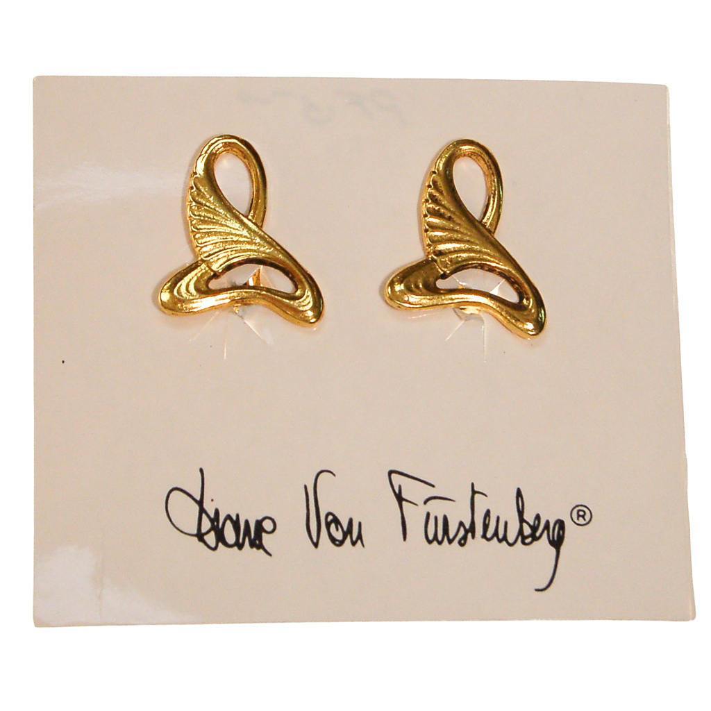 Diane von Furstenberg Egyptian Revival Gold Earrings by Diane von Furstenberg - Vintage Meet Modern Vintage Jewelry - Chicago, Illinois - #oldhollywoodglamour #vintagemeetmodern #designervintage #jewelrybox #antiquejewelry #vintagejewelry