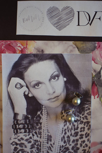 Diane von Furstenberg Egyptian Revival Gold Earrings by Diane von Furstenberg - Vintage Meet Modern Vintage Jewelry - Chicago, Illinois - #oldhollywoodglamour #vintagemeetmodern #designervintage #jewelrybox #antiquejewelry #vintagejewelry