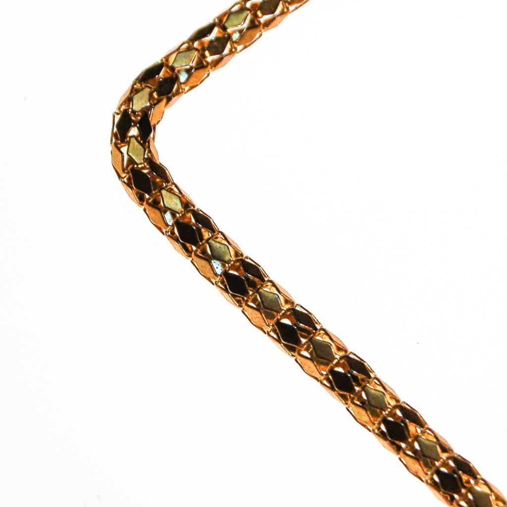 1970s Gold and Silver Mesh Chain Necklace by 1970s - Vintage Meet Modern Vintage Jewelry - Chicago, Illinois - #oldhollywoodglamour #vintagemeetmodern #designervintage #jewelrybox #antiquejewelry #vintagejewelry