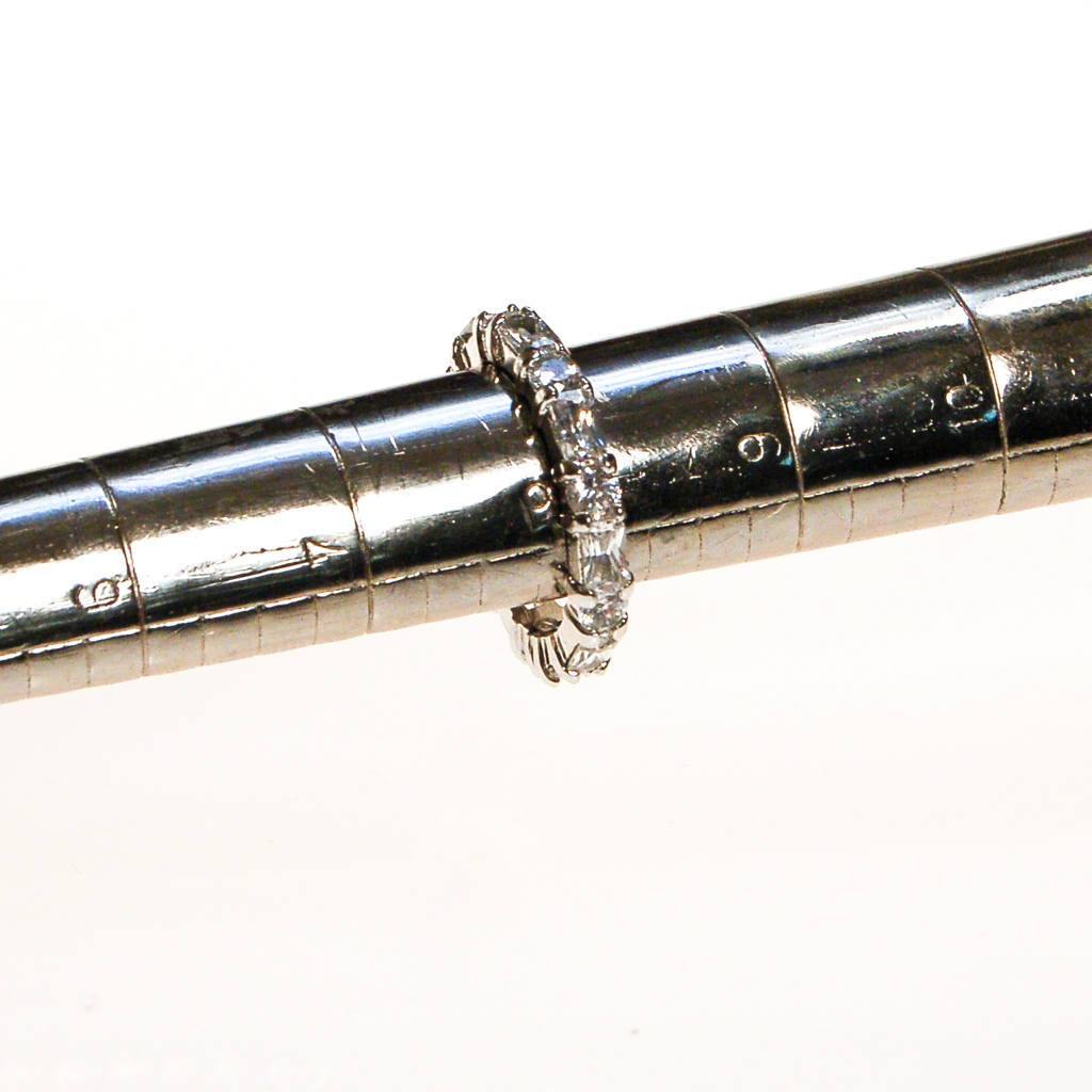 Diamonique Cubic Zirconia Eternity Ring by 1990s - Vintage Meet Modern Vintage Jewelry - Chicago, Illinois - #oldhollywoodglamour #vintagemeetmodern #designervintage #jewelrybox #antiquejewelry #vintagejewelry