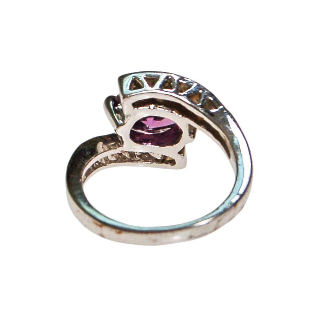 Iolite and Cubic Zirconia Sterling Silver Ring by Iolite - Vintage Meet Modern Vintage Jewelry - Chicago, Illinois - #oldhollywoodglamour #vintagemeetmodern #designervintage #jewelrybox #antiquejewelry #vintagejewelry