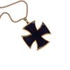 Blue Maltese Cross Pendant Necklace by 1970s - Vintage Meet Modern Vintage Jewelry - Chicago, Illinois - #oldhollywoodglamour #vintagemeetmodern #designervintage #jewelrybox #antiquejewelry #vintagejewelry