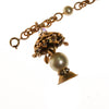 Pearl and Gold Filigree Lantern Charm Bracelet by 1960s - Vintage Meet Modern Vintage Jewelry - Chicago, Illinois - #oldhollywoodglamour #vintagemeetmodern #designervintage #jewelrybox #antiquejewelry #vintagejewelry