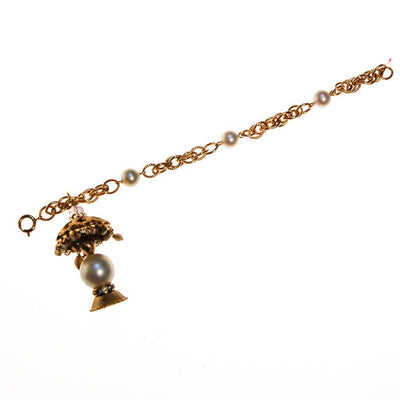 Pearl and Gold Filigree Lantern Charm Bracelet by 1960s - Vintage Meet Modern Vintage Jewelry - Chicago, Illinois - #oldhollywoodglamour #vintagemeetmodern #designervintage #jewelrybox #antiquejewelry #vintagejewelry