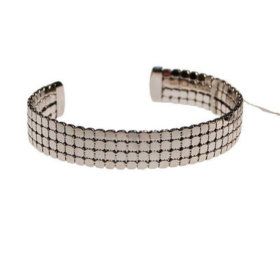 Whiting and Davis Silver Mesh Cuff Bracelet by Whiting and Davis - Vintage Meet Modern Vintage Jewelry - Chicago, Illinois - #oldhollywoodglamour #vintagemeetmodern #designervintage #jewelrybox #antiquejewelry #vintagejewelry