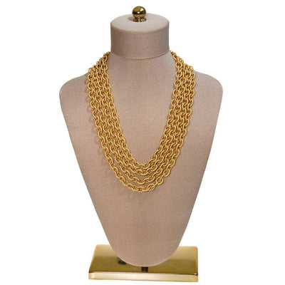 Givenchy Couture Gold Multi Chain Necklace by Givenchy - Vintage Meet Modern Vintage Jewelry - Chicago, Illinois - #oldhollywoodglamour #vintagemeetmodern #designervintage #jewelrybox #antiquejewelry #vintagejewelry