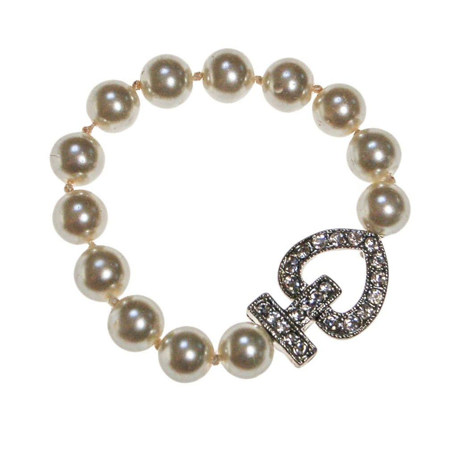 Pearl Bracelet with Rhinestone Heart Clasp by 1980s - Vintage Meet Modern Vintage Jewelry - Chicago, Illinois - #oldhollywoodglamour #vintagemeetmodern #designervintage #jewelrybox #antiquejewelry #vintagejewelry