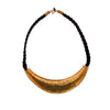 Cadoro Gold and Black Silk Cord Statement Necklace by Cadoro - Vintage Meet Modern Vintage Jewelry - Chicago, Illinois - #oldhollywoodglamour #vintagemeetmodern #designervintage #jewelrybox #antiquejewelry #vintagejewelry
