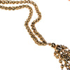 Monet Gold Beaded Tassel Necklace by Monet - Vintage Meet Modern Vintage Jewelry - Chicago, Illinois - #oldhollywoodglamour #vintagemeetmodern #designervintage #jewelrybox #antiquejewelry #vintagejewelry