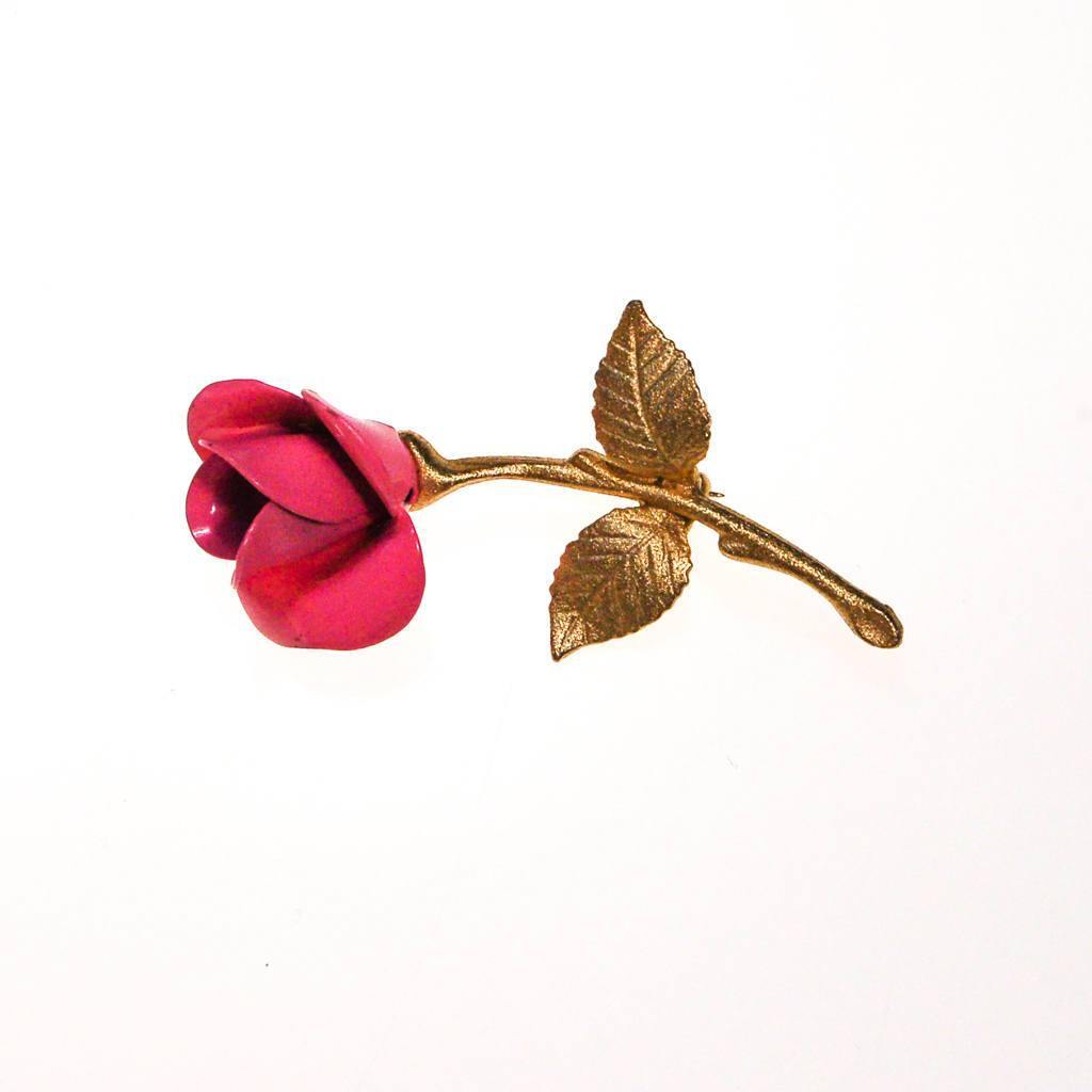 Pink Rose Brooch
