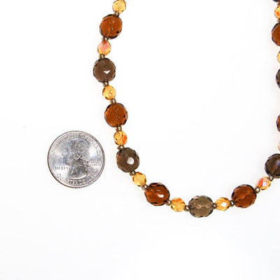 Vintage Joan Rivers Smokey and Citrine Crystal Beaded Necklace by Joan Rivers - Vintage Meet Modern Vintage Jewelry - Chicago, Illinois - #oldhollywoodglamour #vintagemeetmodern #designervintage #jewelrybox #antiquejewelry #vintagejewelry
