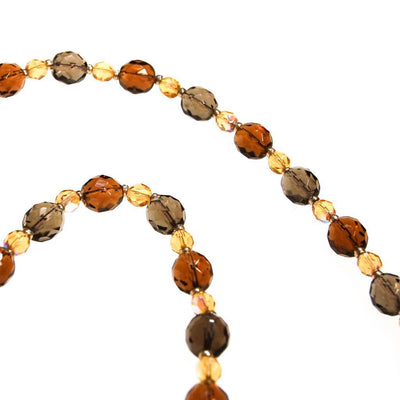Vintage Joan Rivers Smokey and Citrine Crystal Beaded Necklace by Joan Rivers - Vintage Meet Modern Vintage Jewelry - Chicago, Illinois - #oldhollywoodglamour #vintagemeetmodern #designervintage #jewelrybox #antiquejewelry #vintagejewelry
